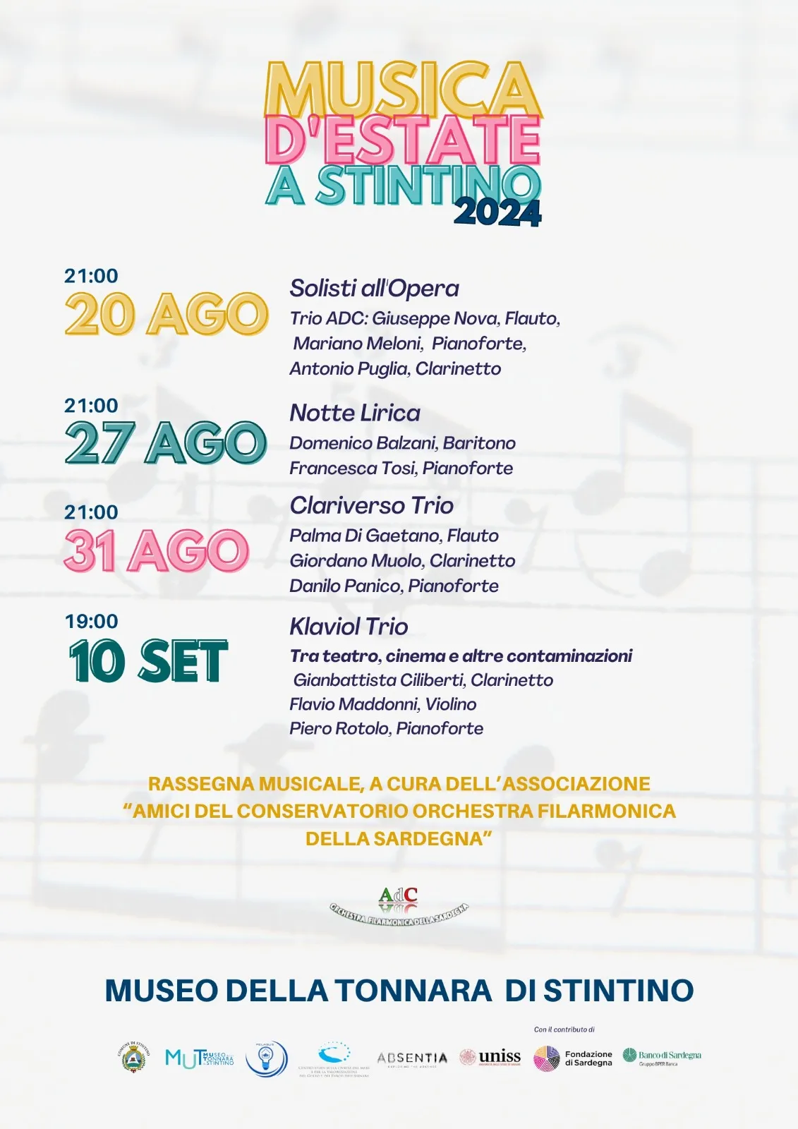 PROGRAMMA EVENTI MUSEO DELLA TONNARA DI STINTINO - AGOSTO_SETTEMBRE 2024